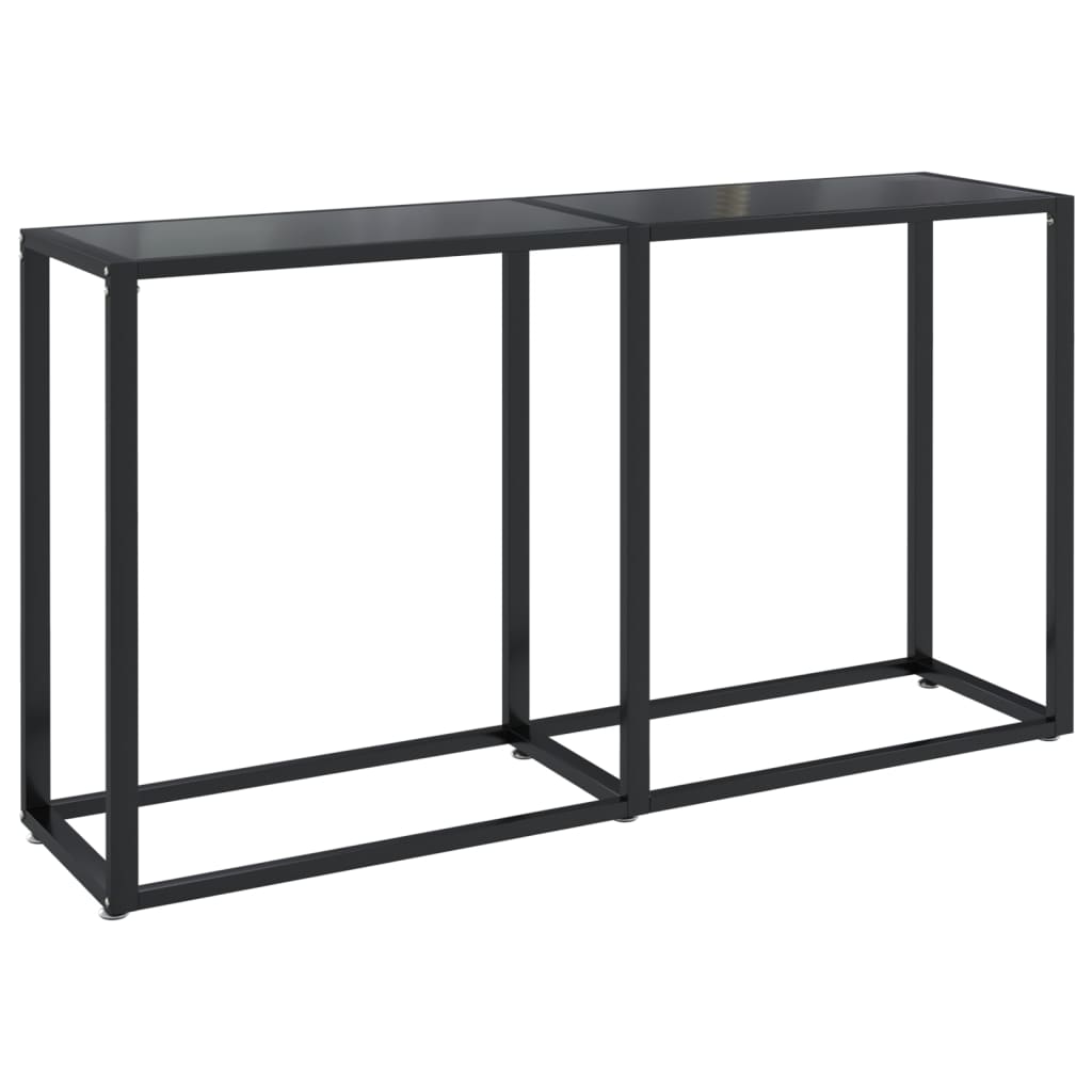 Wandtafel 140x35x75,5 cm gehard glas zwart is nu te koop bij PeponiXL, paradijselijk wonen!