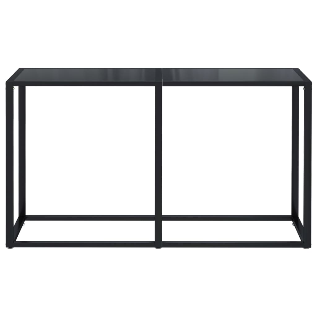 Wandtafel 140x35x75,5 cm gehard glas zwart is nu te koop bij PeponiXL, paradijselijk wonen!