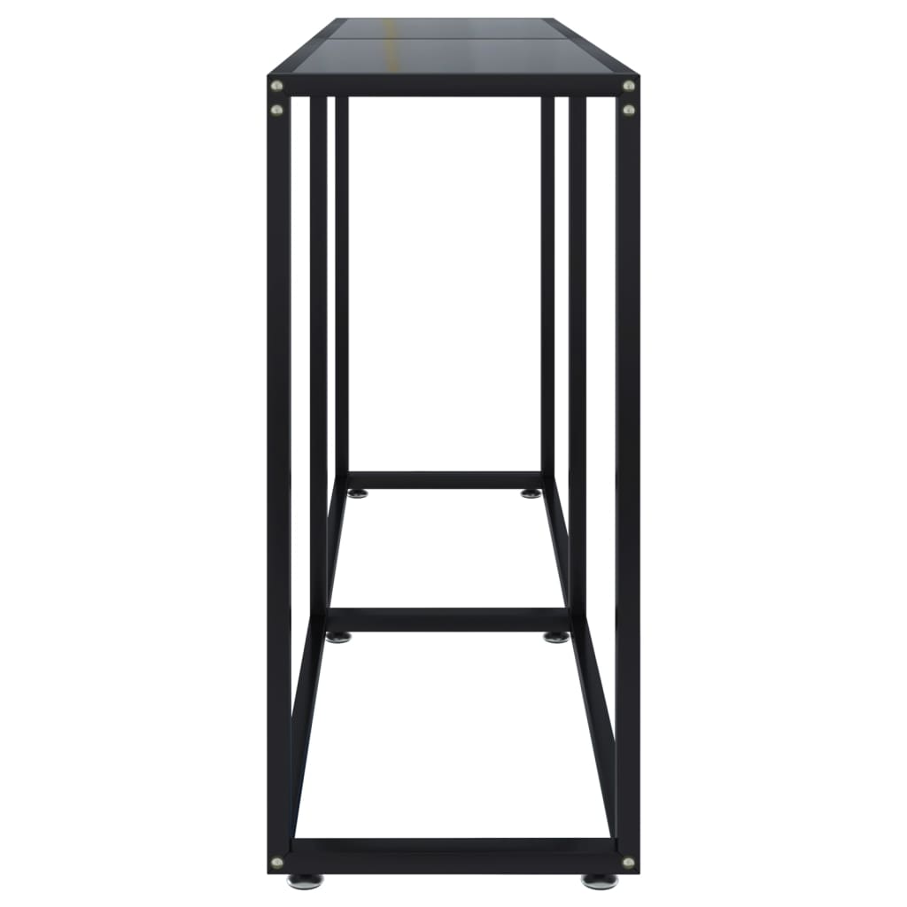 Wandtafel 140x35x75,5 cm gehard glas zwart is nu te koop bij PeponiXL, paradijselijk wonen!