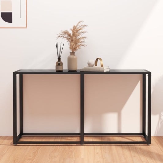 Wandtafel 140x35x75,5 cm gehard glas zwart is nu te koop bij PeponiXL, paradijselijk wonen!