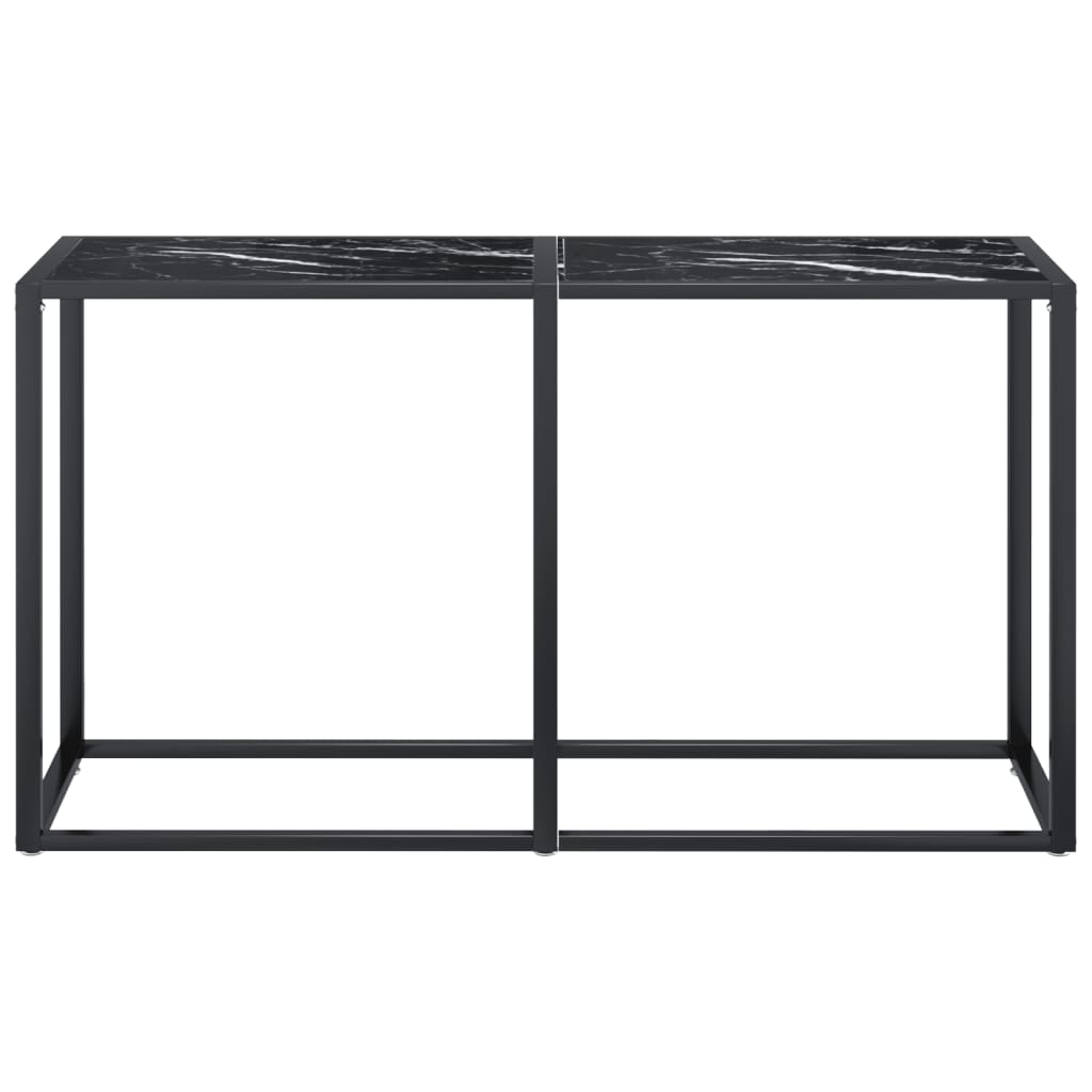 Wandtafel 140x35x75,5 cm gehard glas zwartmarmerkleurig is nu te koop bij PeponiXL, paradijselijk wonen!