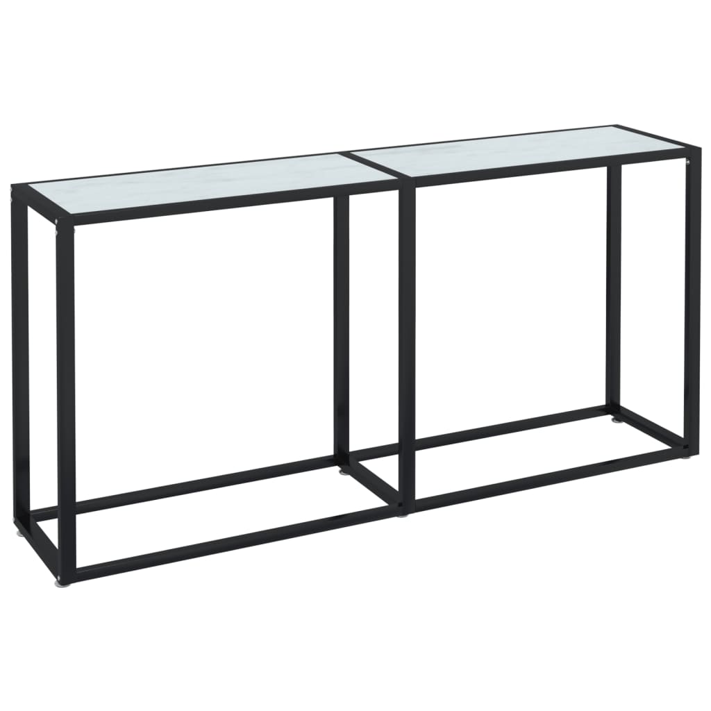 Wandtafel 160x35x75,5 cm gehard glas witmarmerkleurig is nu te koop bij PeponiXL, paradijselijk wonen!