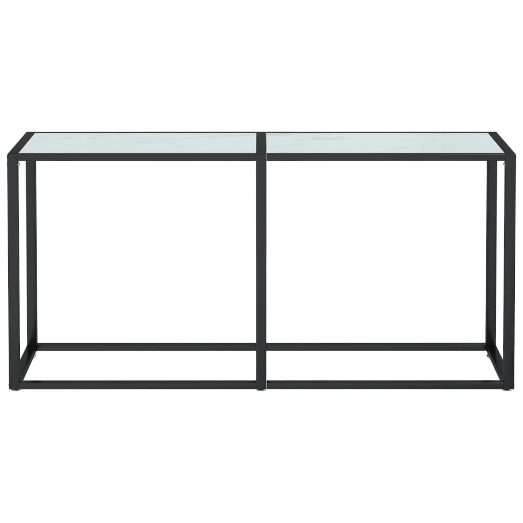 Wandtafel 160x35x75,5 cm gehard glas witmarmerkleurig is nu te koop bij PeponiXL, paradijselijk wonen!