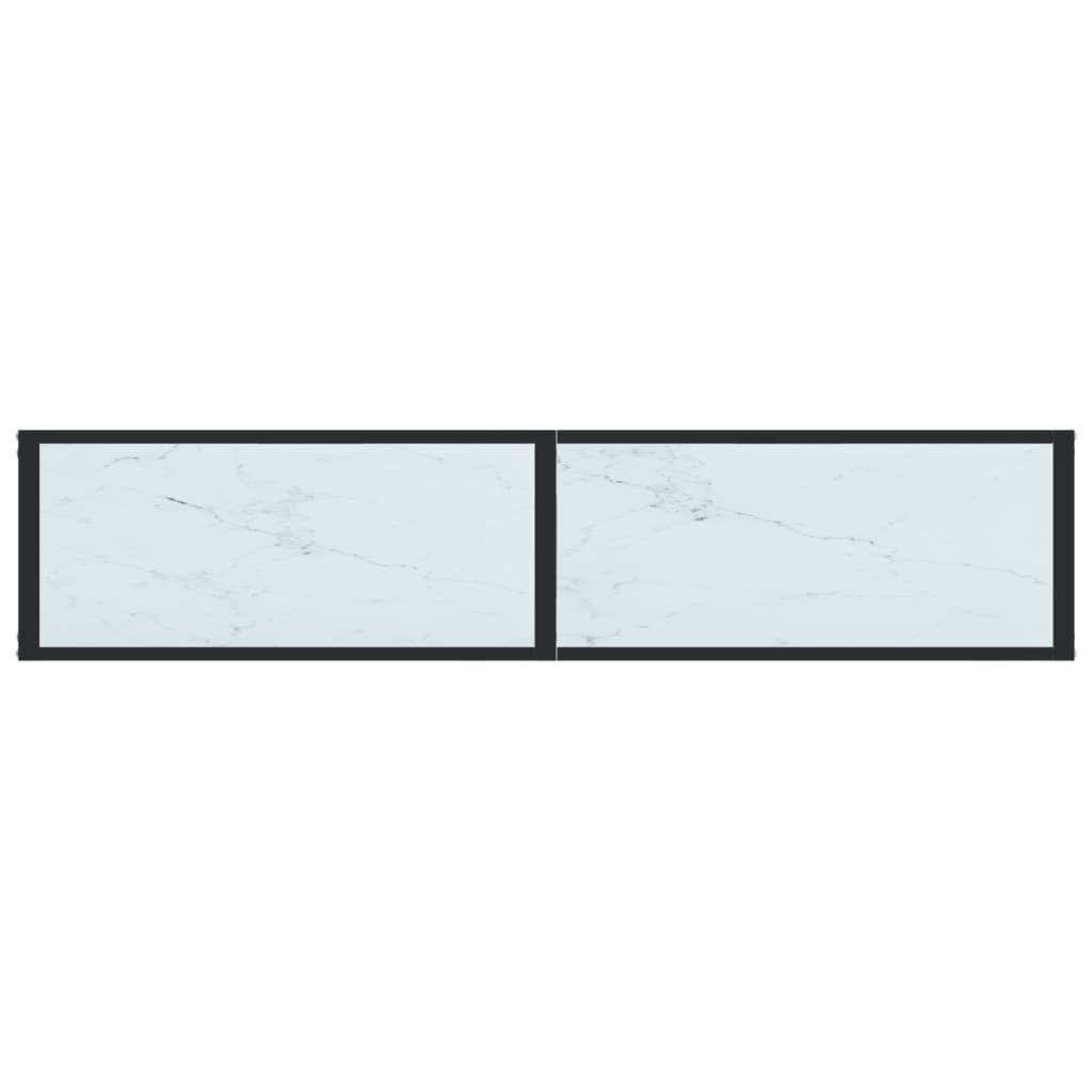 Wandtafel 160x35x75,5 cm gehard glas witmarmerkleurig is nu te koop bij PeponiXL, paradijselijk wonen!