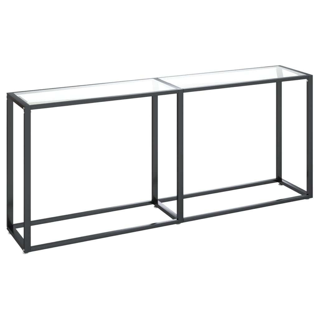 Wandtafel 180x35x75,5 cm gehard glas transparant is nu te koop bij PeponiXL, paradijselijk wonen!
