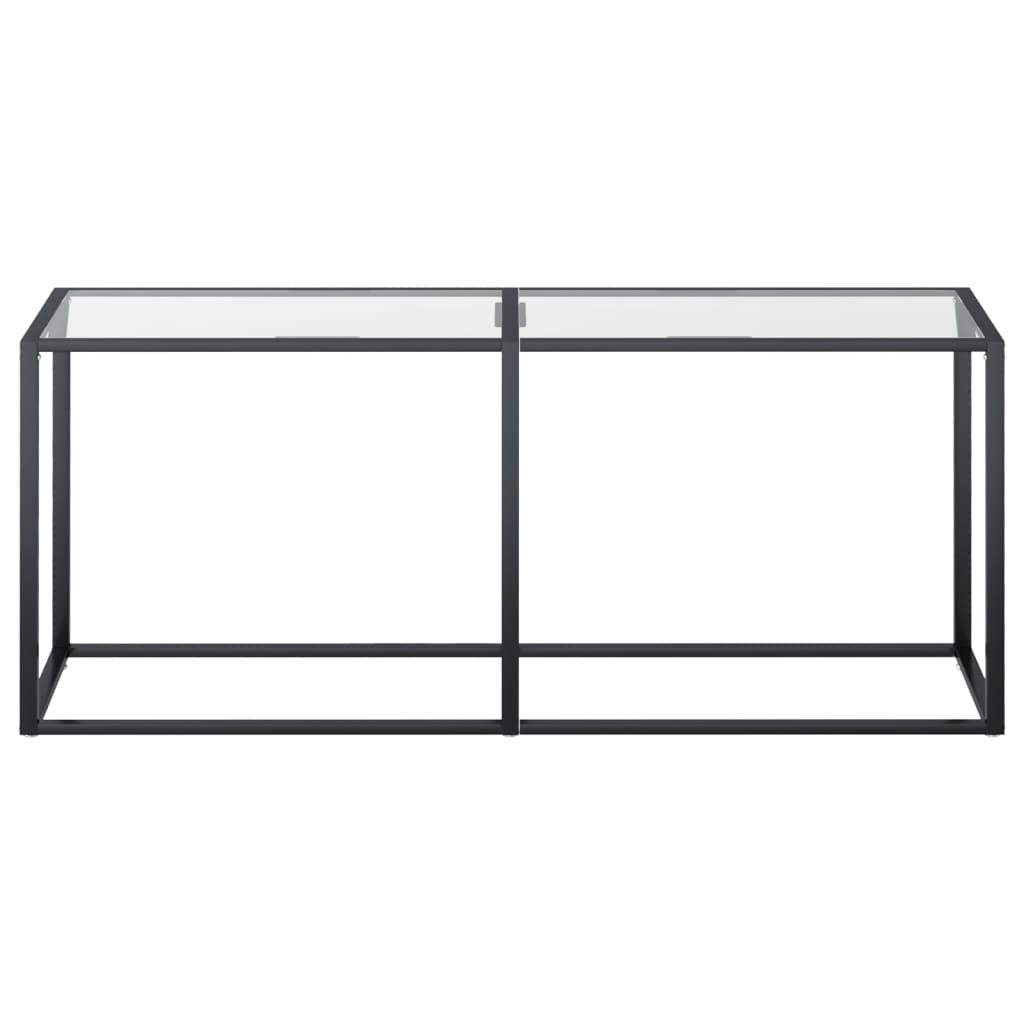 Wandtafel 180x35x75,5 cm gehard glas transparant is nu te koop bij PeponiXL, paradijselijk wonen!