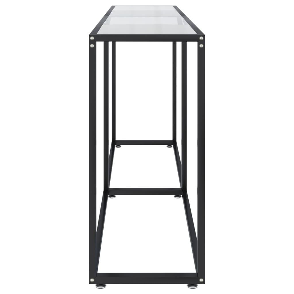 Wandtafel 180x35x75,5 cm gehard glas transparant is nu te koop bij PeponiXL, paradijselijk wonen!