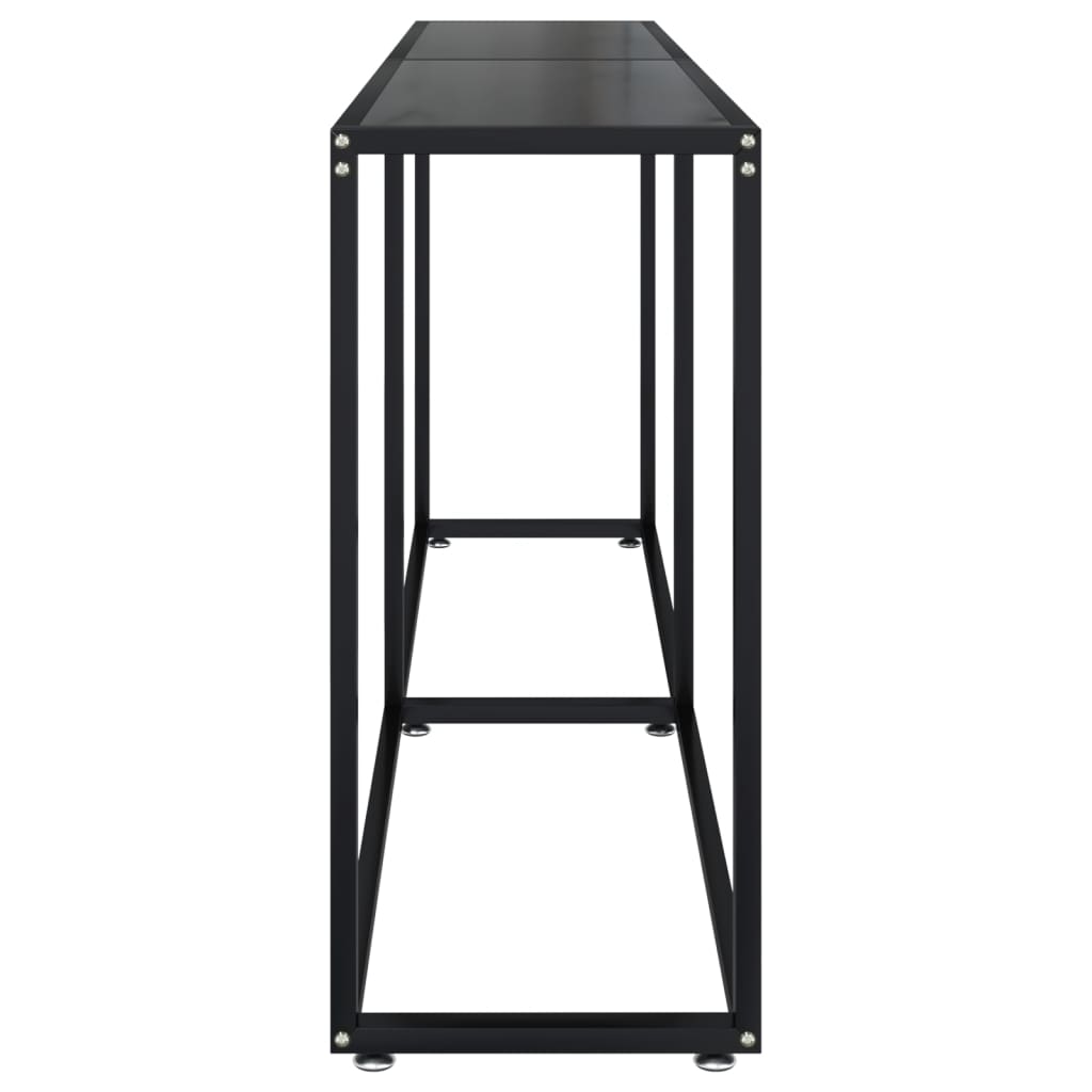Wandtafel 180x35x75,5 cm gehard glas zwart is nu te koop bij PeponiXL, paradijselijk wonen!