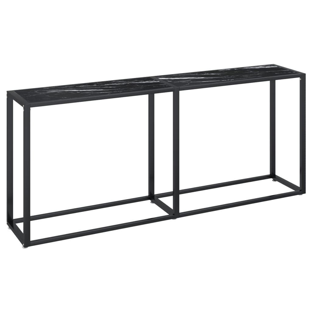 Wandtafel 180x35x75,5 cm gehard glas zwartmarmerkleurig is nu te koop bij PeponiXL, paradijselijk wonen!