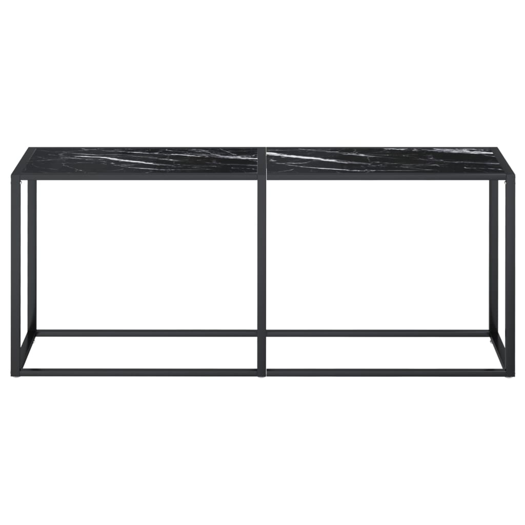 Wandtafel 180x35x75,5 cm gehard glas zwartmarmerkleurig is nu te koop bij PeponiXL, paradijselijk wonen!