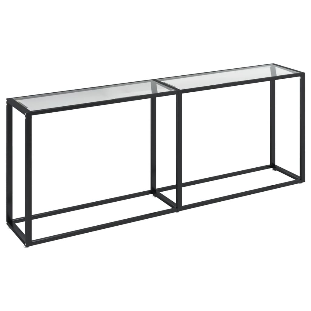 Wandtafel 200x35x75,5 cm gehard glas transparant is nu te koop bij PeponiXL, paradijselijk wonen!