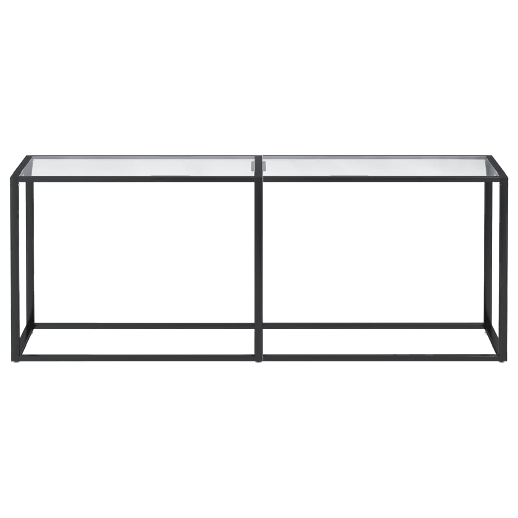Wandtafel 200x35x75,5 cm gehard glas transparant is nu te koop bij PeponiXL, paradijselijk wonen!