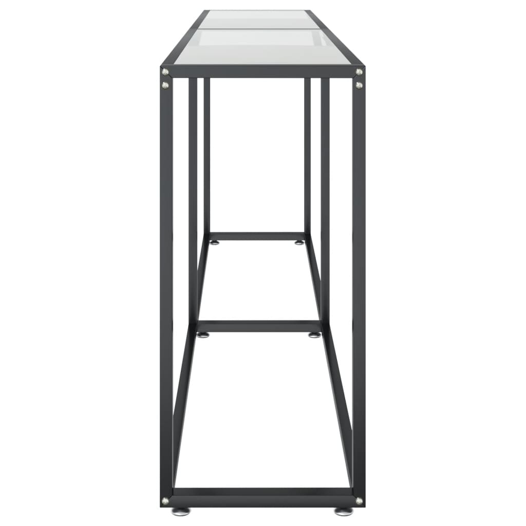 Wandtafel 200x35x75,5 cm gehard glas transparant is nu te koop bij PeponiXL, paradijselijk wonen!