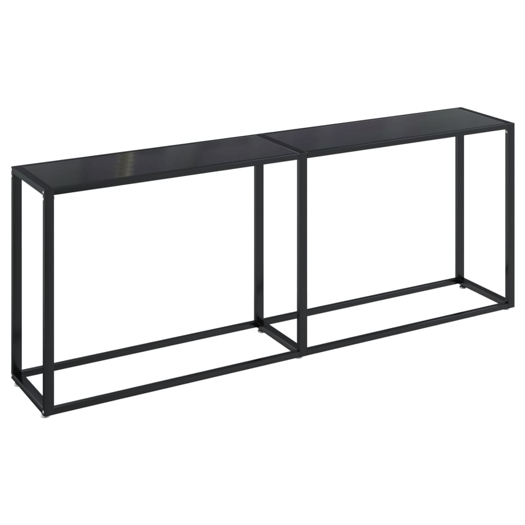 Wandtafel 200x35x75,5 cm gehard glas zwart is nu te koop bij PeponiXL, paradijselijk wonen!