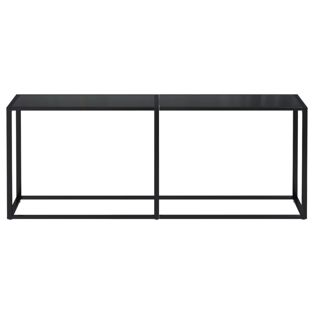 Wandtafel 200x35x75,5 cm gehard glas zwart is nu te koop bij PeponiXL, paradijselijk wonen!