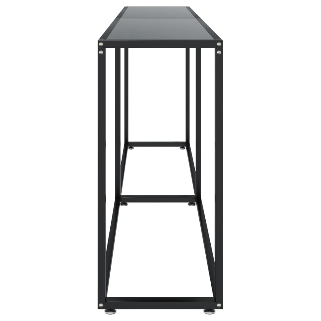 Wandtafel 200x35x75,5 cm gehard glas zwart is nu te koop bij PeponiXL, paradijselijk wonen!
