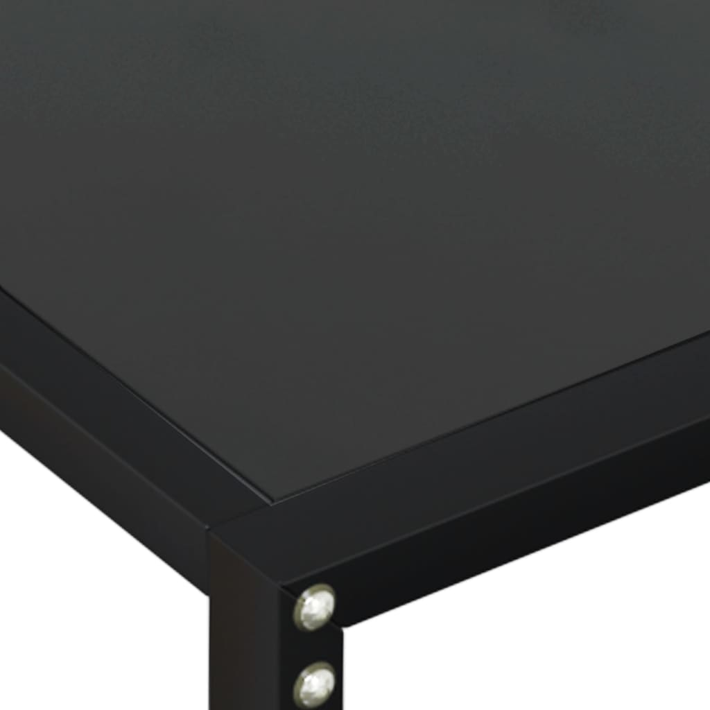 Wandtafel 200x35x75,5 cm gehard glas zwart is nu te koop bij PeponiXL, paradijselijk wonen!