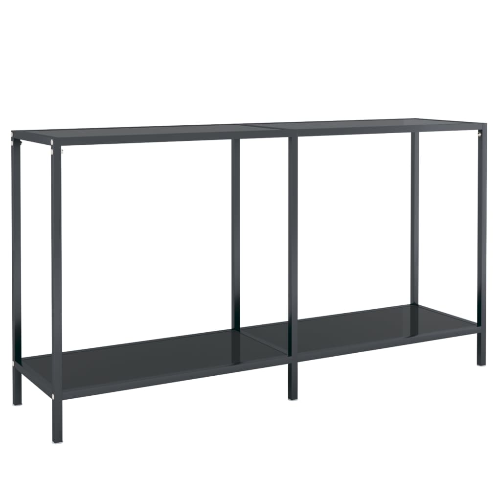 Wandtafel 140x35x75,5 cm gehard glas zwart is nu te koop bij PeponiXL, paradijselijk wonen!