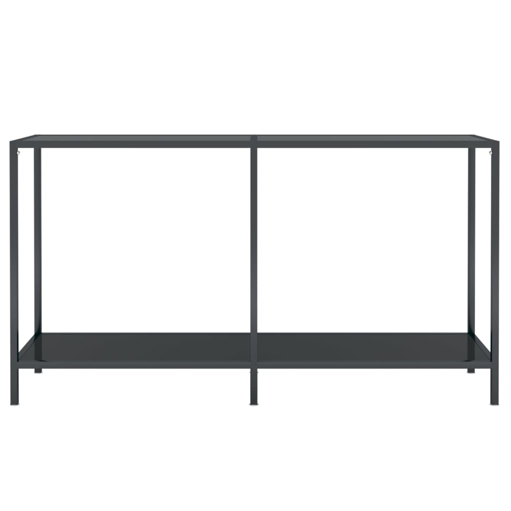 Wandtafel 140x35x75,5 cm gehard glas zwart is nu te koop bij PeponiXL, paradijselijk wonen!