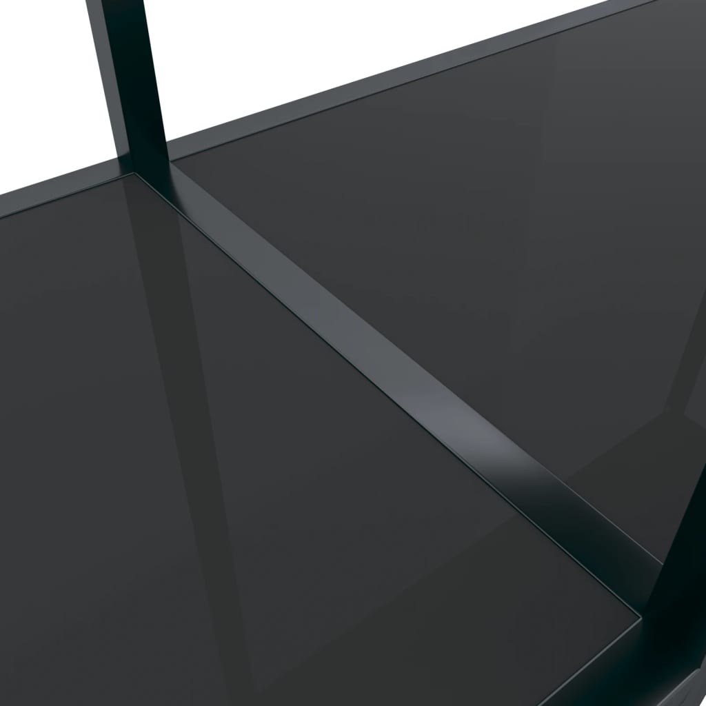 Wandtafel 140x35x75,5 cm gehard glas zwart is nu te koop bij PeponiXL, paradijselijk wonen!