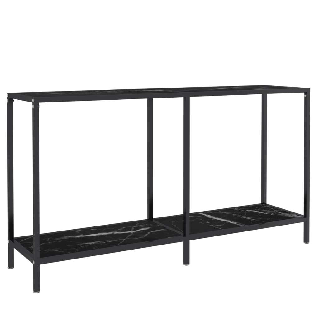 Wandtafel 140x35x75,5 cm gehard glas zwart is nu te koop bij PeponiXL, paradijselijk wonen!