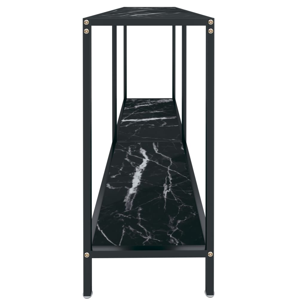 Wandtafel 140x35x75,5 cm gehard glas zwart is nu te koop bij PeponiXL, paradijselijk wonen!