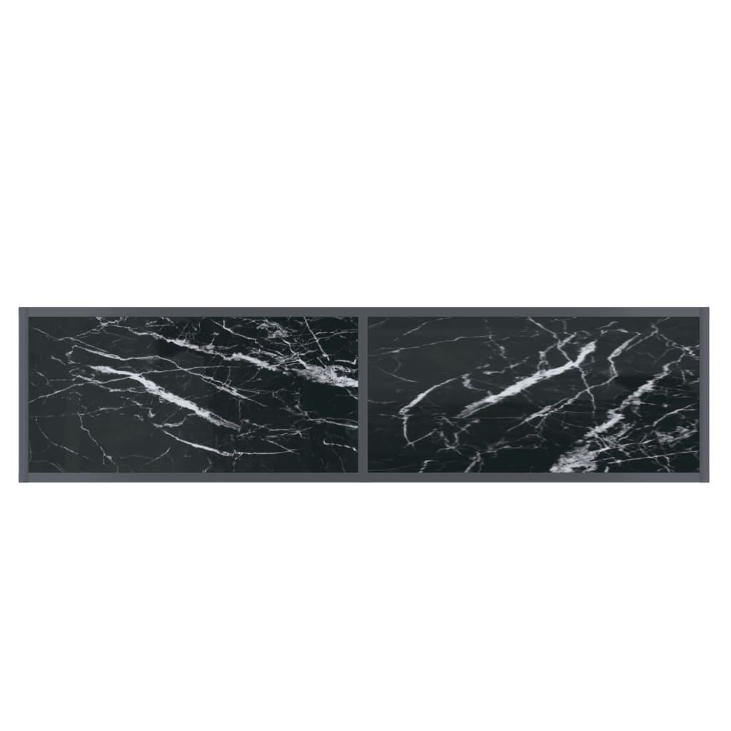 Wandtafel 140x35x75,5 cm gehard glas zwart is nu te koop bij PeponiXL, paradijselijk wonen!