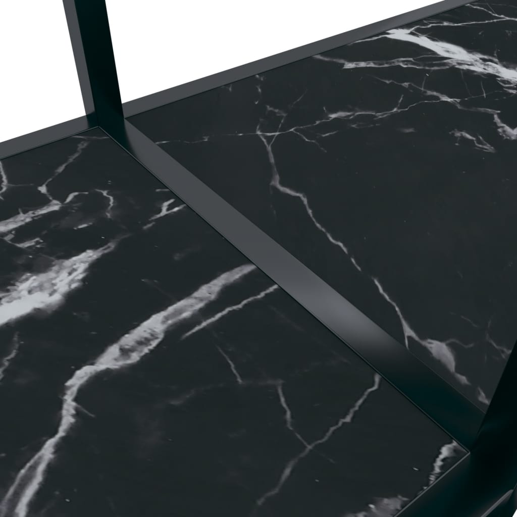 Wandtafel 140x35x75,5 cm gehard glas zwart is nu te koop bij PeponiXL, paradijselijk wonen!