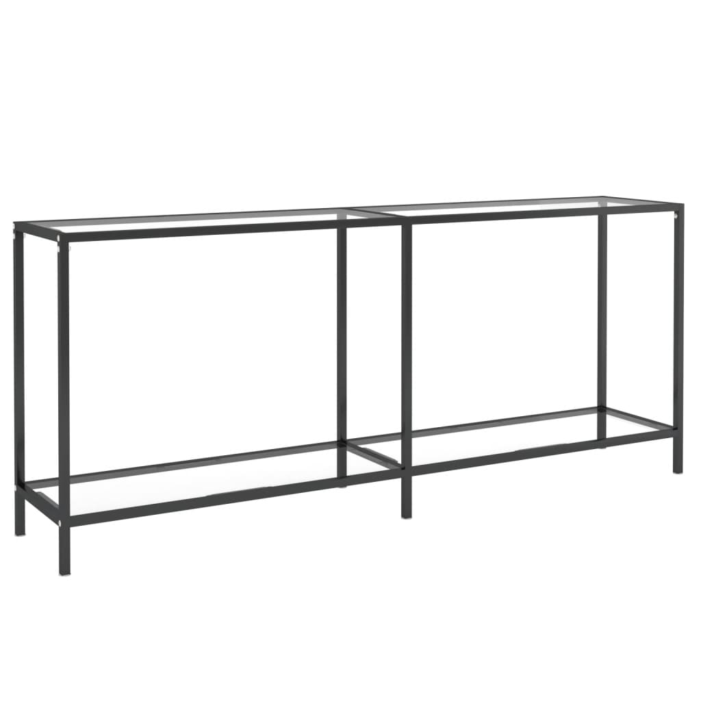 Wandtafel 180x35x75,5 cm gehard glas transparant is nu te koop bij PeponiXL, paradijselijk wonen!
