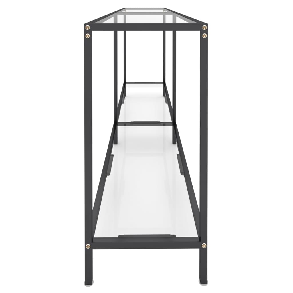 Wandtafel 180x35x75,5 cm gehard glas transparant is nu te koop bij PeponiXL, paradijselijk wonen!