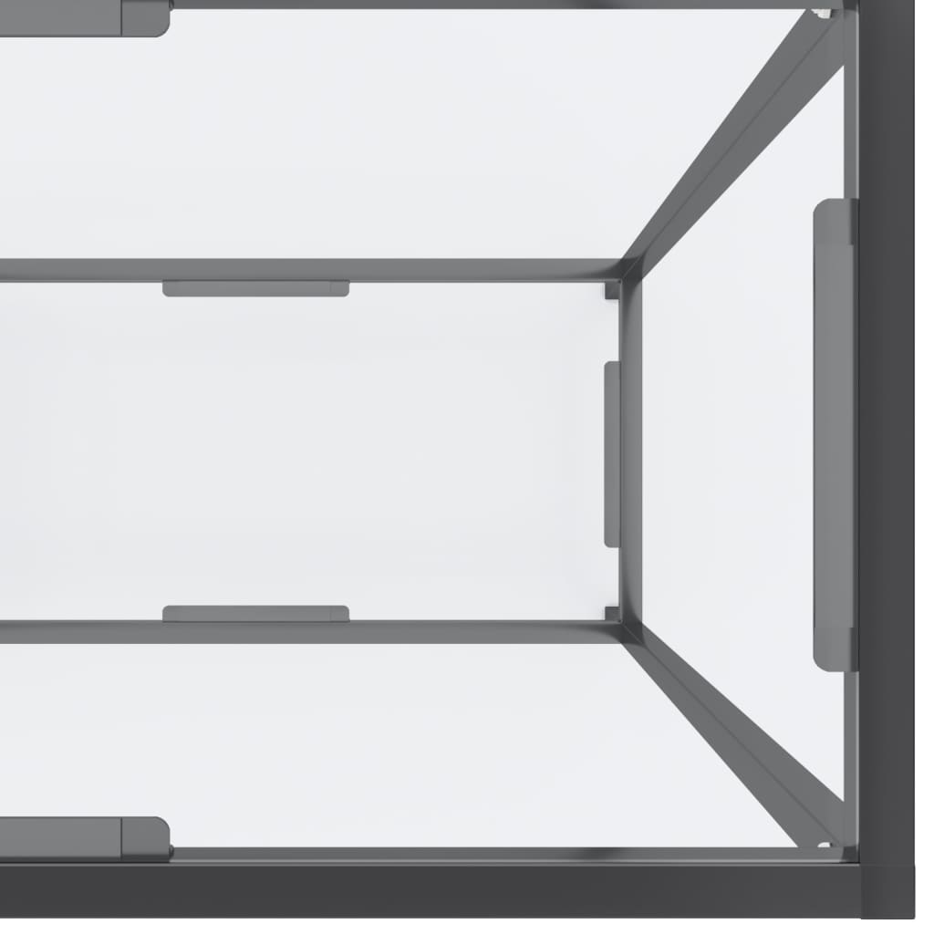 Wandtafel 180x35x75,5 cm gehard glas transparant is nu te koop bij PeponiXL, paradijselijk wonen!