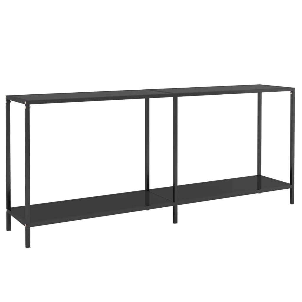 Wandtafel 180x35x75,5 cm gehard glas zwart is nu te koop bij PeponiXL, paradijselijk wonen!