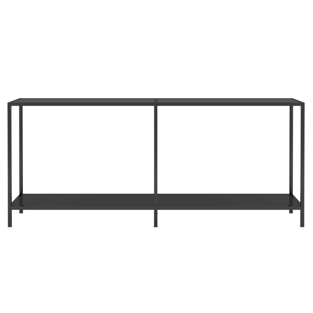 Wandtafel 180x35x75,5 cm gehard glas zwart is nu te koop bij PeponiXL, paradijselijk wonen!