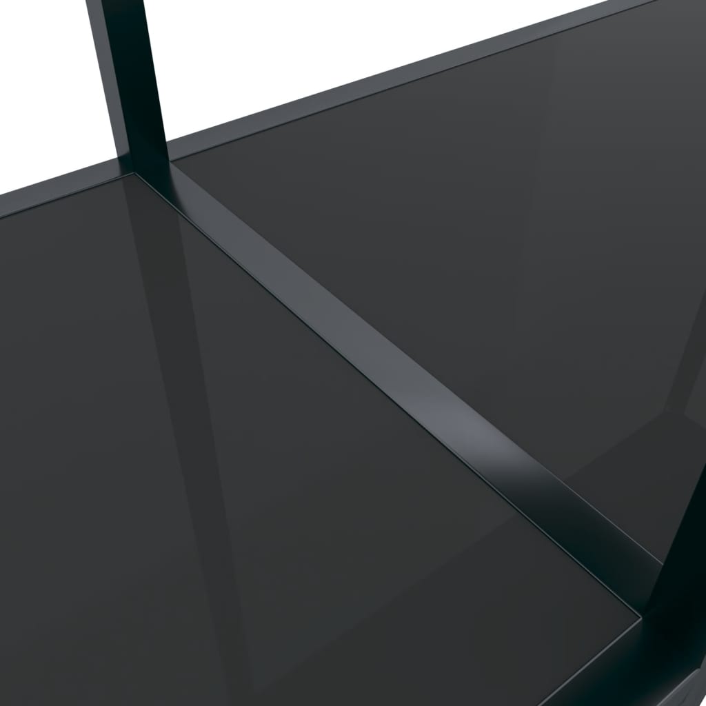 Wandtafel 180x35x75,5 cm gehard glas zwart is nu te koop bij PeponiXL, paradijselijk wonen!