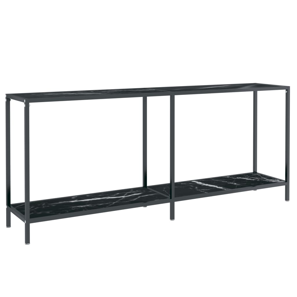 Wandtafel 180x35x75,5 cm gehard glas zwart is nu te koop bij PeponiXL, paradijselijk wonen!