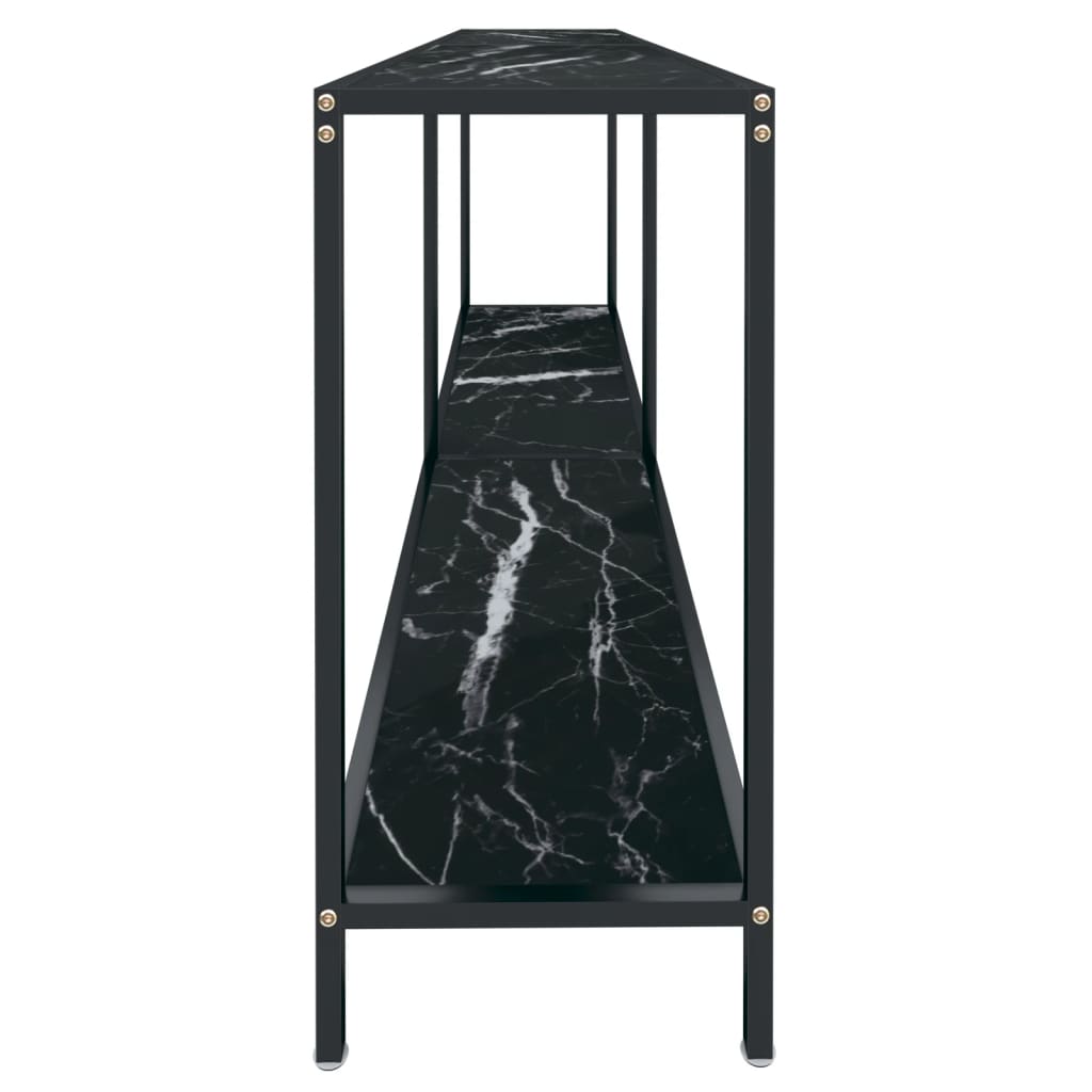 Wandtafel 180x35x75,5 cm gehard glas zwart is nu te koop bij PeponiXL, paradijselijk wonen!