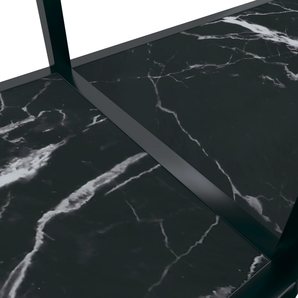 Wandtafel 180x35x75,5 cm gehard glas zwart is nu te koop bij PeponiXL, paradijselijk wonen!