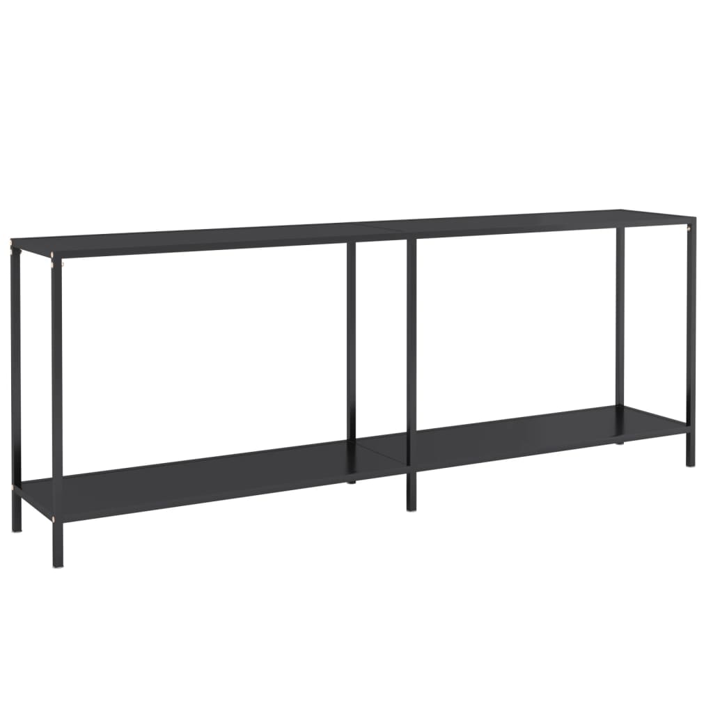 Wandtafel 200x35x75,5 cm gehard glas zwart is nu te koop bij PeponiXL, paradijselijk wonen!