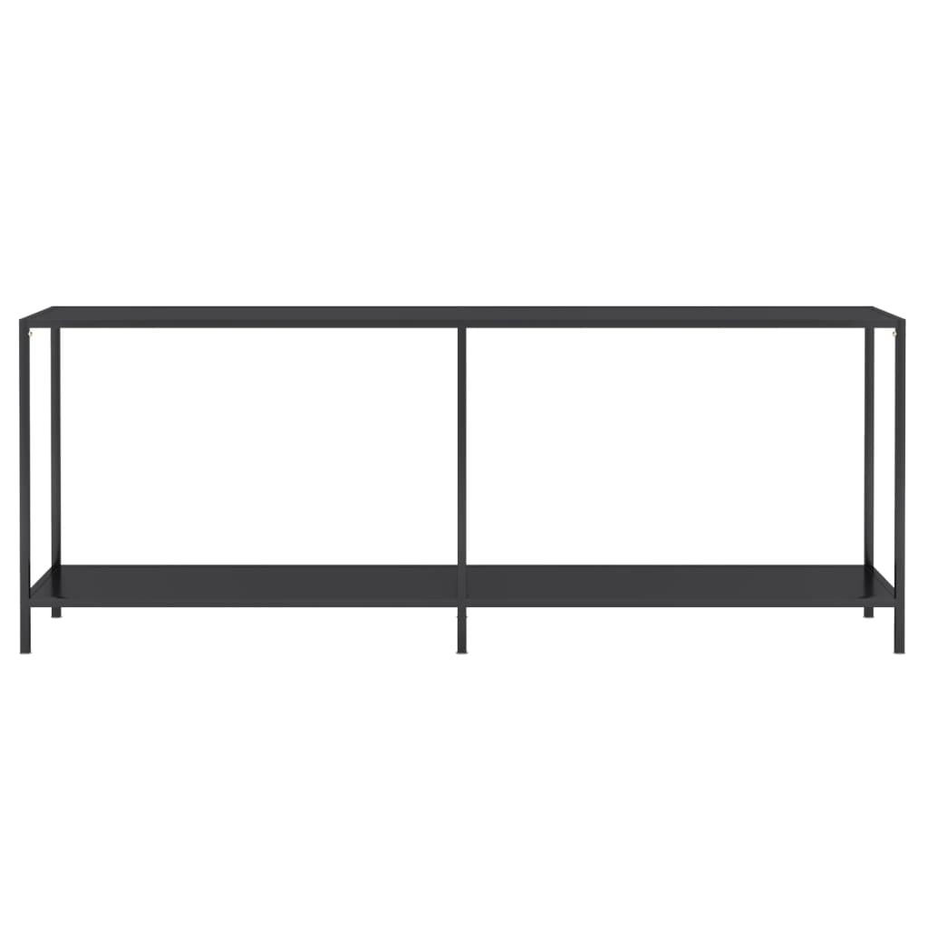 Wandtafel 200x35x75,5 cm gehard glas zwart is nu te koop bij PeponiXL, paradijselijk wonen!