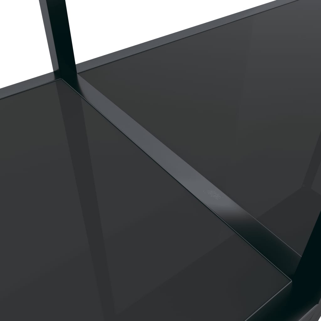 Wandtafel 200x35x75,5 cm gehard glas zwart is nu te koop bij PeponiXL, paradijselijk wonen!