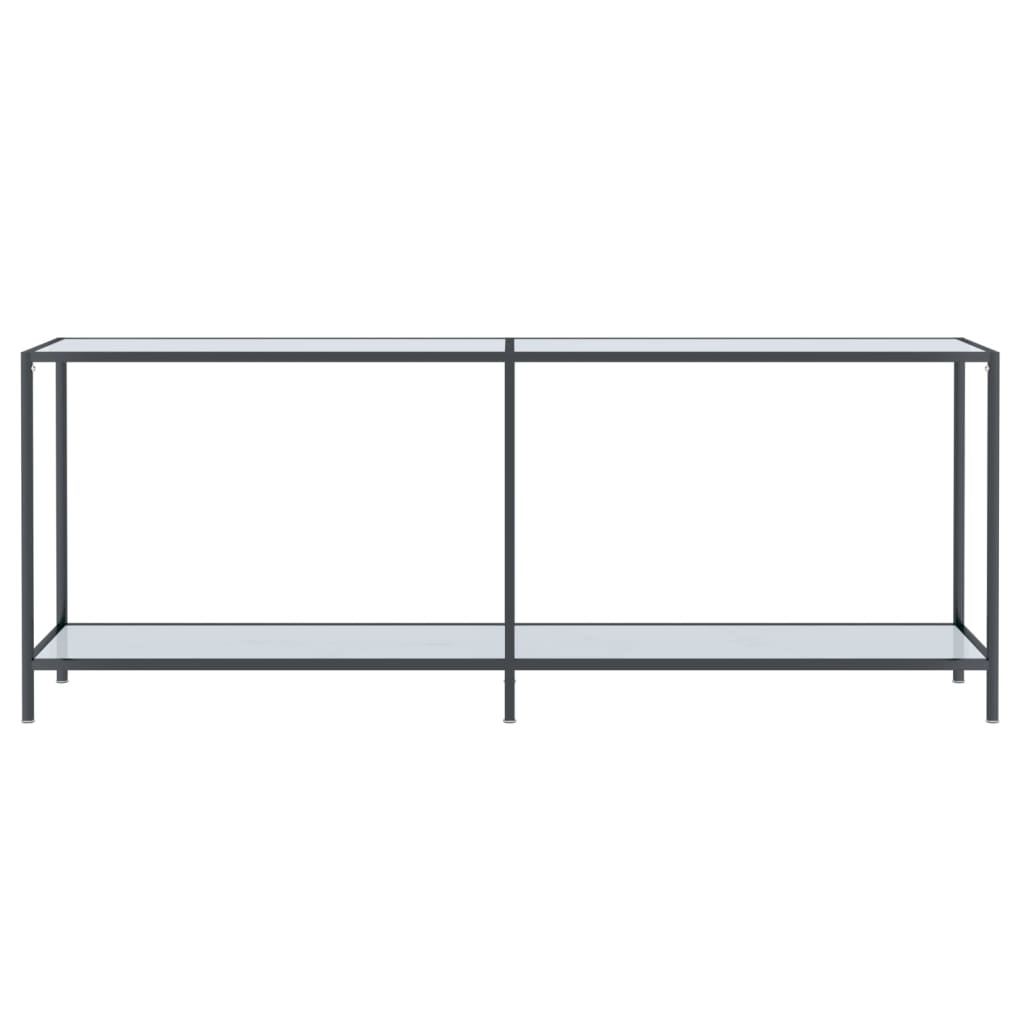 Wandtafel 200x35x75,5 cm gehard glas wit is nu te koop bij PeponiXL, paradijselijk wonen!