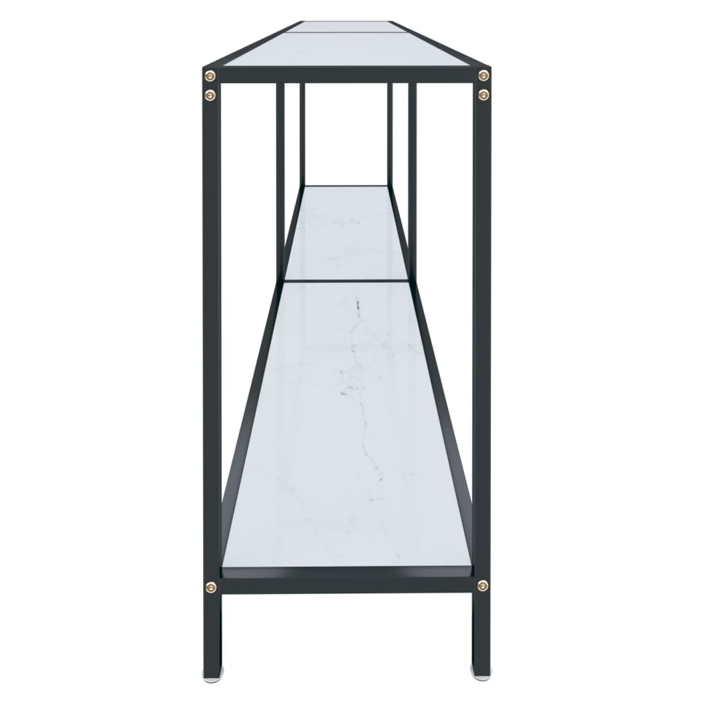 Wandtafel 200x35x75,5 cm gehard glas wit is nu te koop bij PeponiXL, paradijselijk wonen!