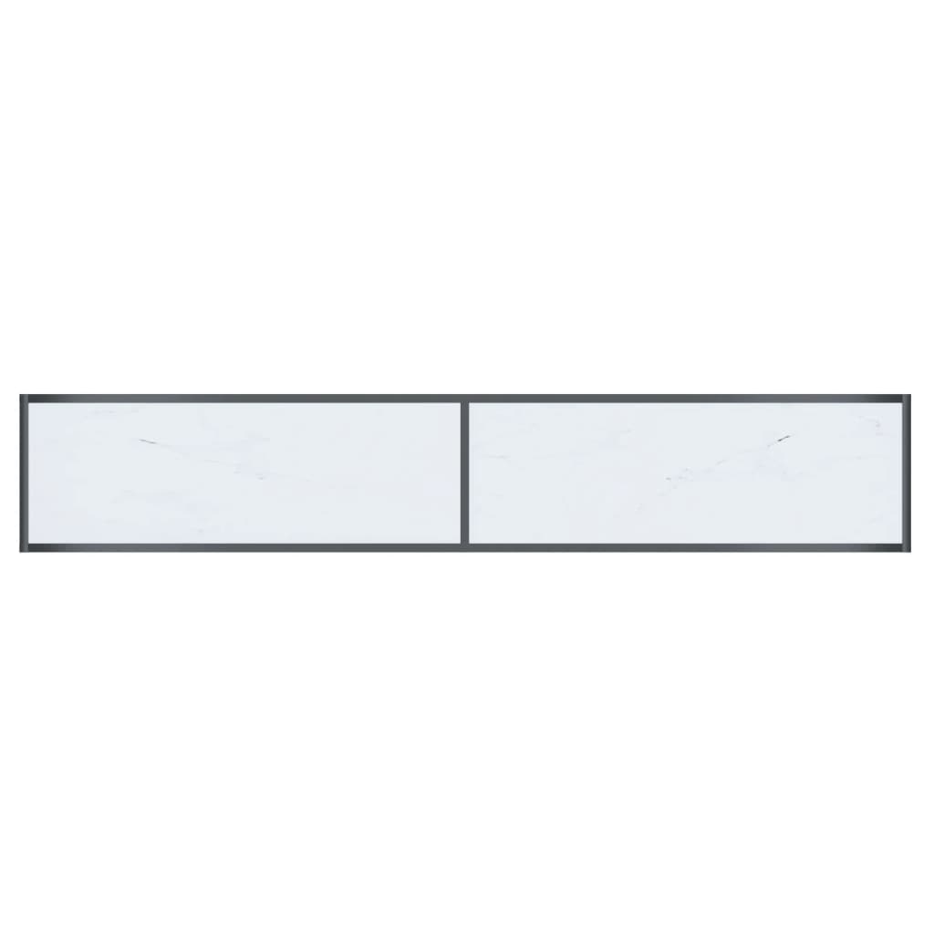 Wandtafel 200x35x75,5 cm gehard glas wit is nu te koop bij PeponiXL, paradijselijk wonen!