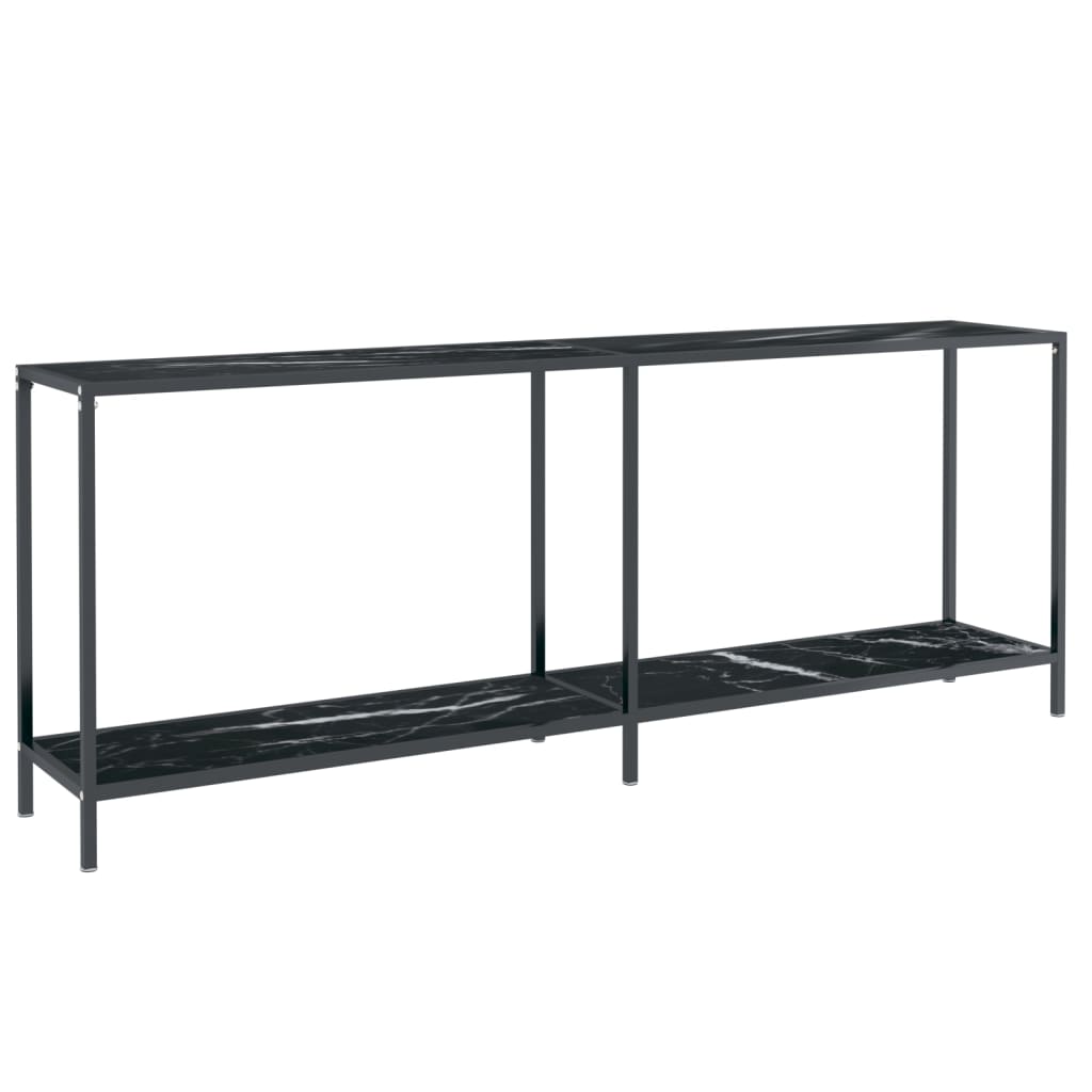 Wandtafel 200x35x75,5 cm gehard glas zwart is nu te koop bij PeponiXL, paradijselijk wonen!