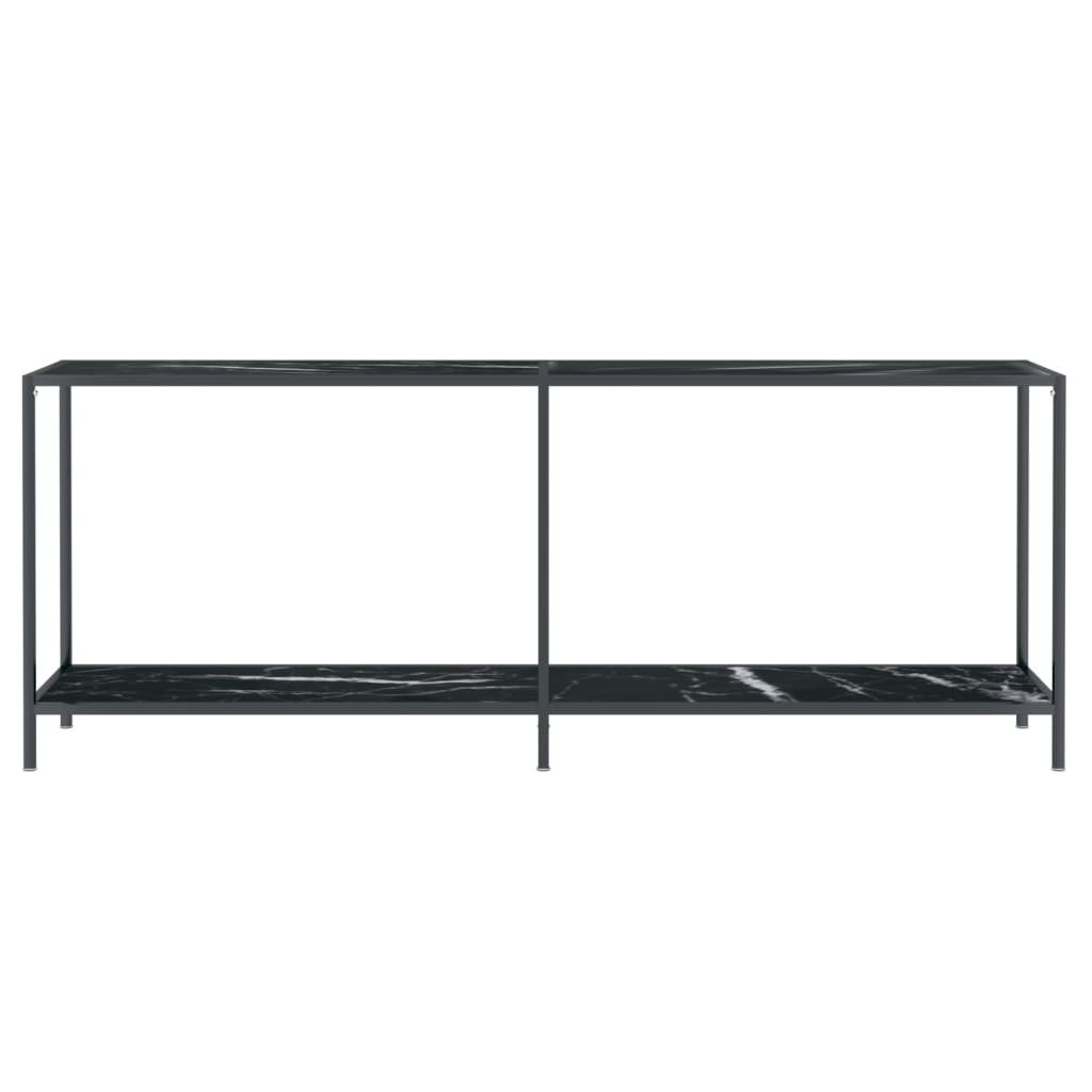 Wandtafel 200x35x75,5 cm gehard glas zwart is nu te koop bij PeponiXL, paradijselijk wonen!