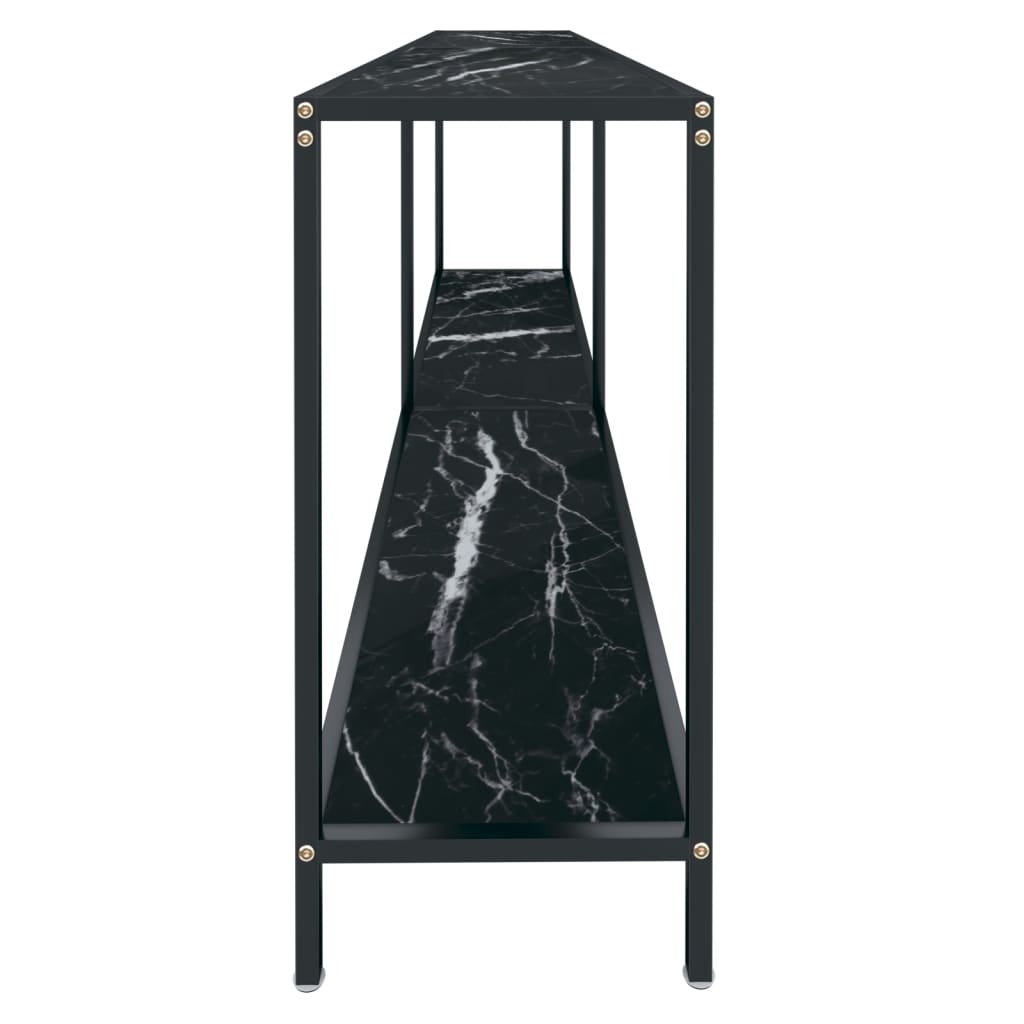 Wandtafel 200x35x75,5 cm gehard glas zwart is nu te koop bij PeponiXL, paradijselijk wonen!