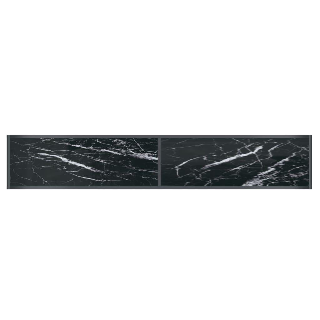 Wandtafel 200x35x75,5 cm gehard glas zwart is nu te koop bij PeponiXL, paradijselijk wonen!