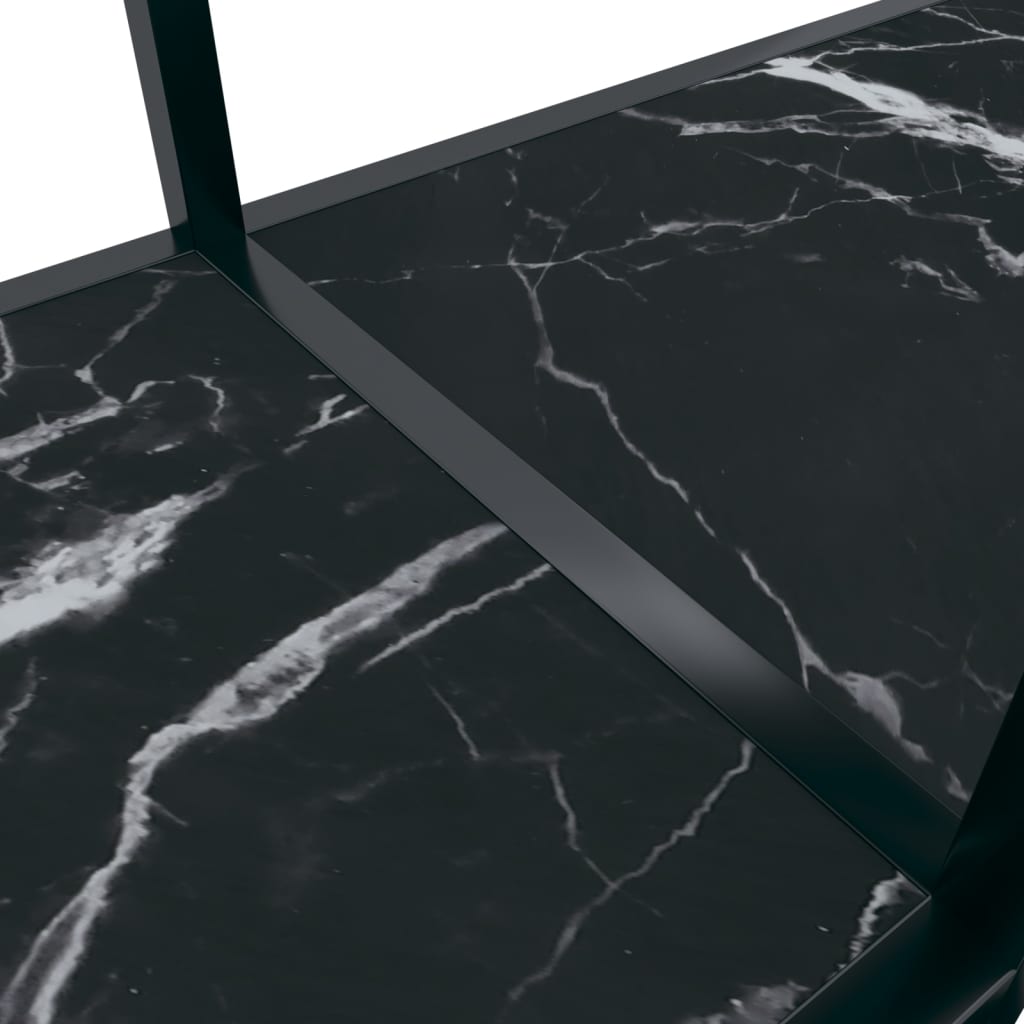Wandtafel 200x35x75,5 cm gehard glas zwart is nu te koop bij PeponiXL, paradijselijk wonen!