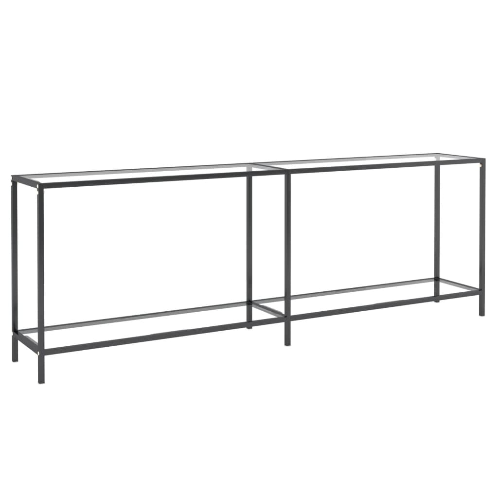 Wandtafel 220x35x75,5 cm gehard glas transparant is nu te koop bij PeponiXL, paradijselijk wonen!