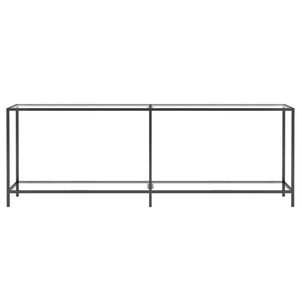 Wandtafel 220x35x75,5 cm gehard glas transparant is nu te koop bij PeponiXL, paradijselijk wonen!